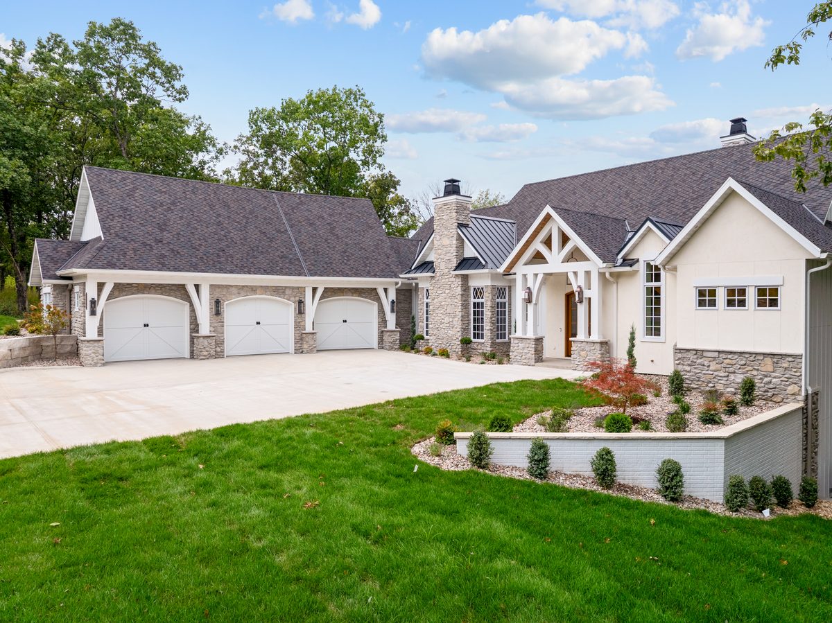 A finished home in Branson Hills seen from the air
